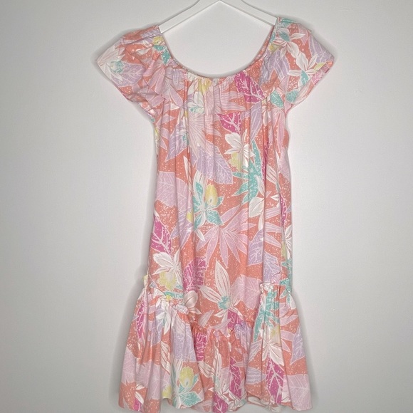 Kole Kole Vintage Made in USA Hawaiian off the shoulder Mumu floral Dress Medium - Picture 5 of 16